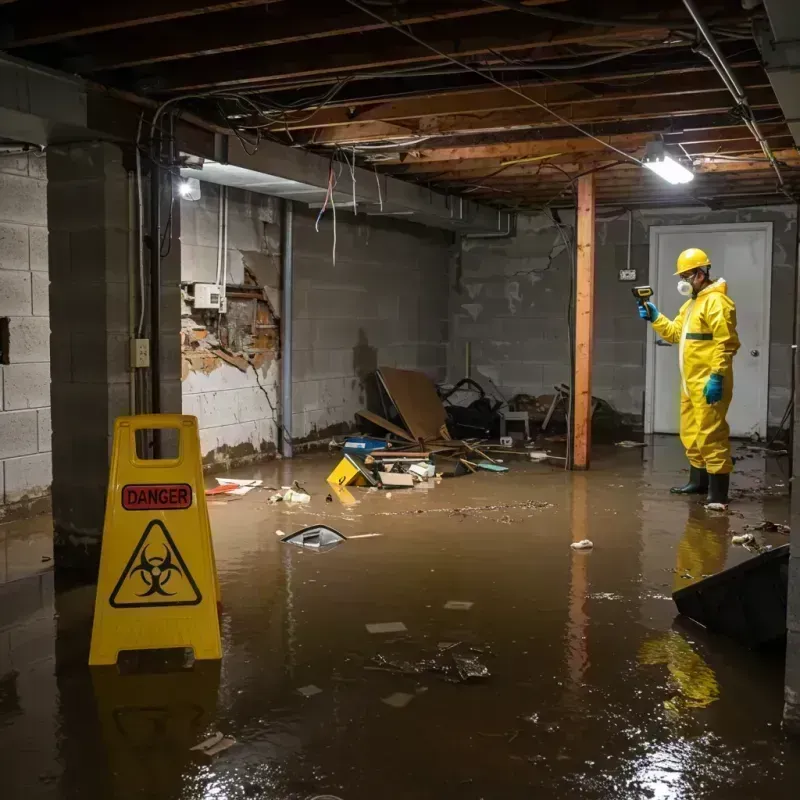 Flooded Basement Electrical Hazard in Fulton County, KY Property